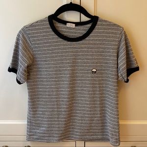 Striped Brandy Melville Shirt with Alien